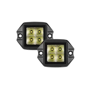 Auxbeam 3.5 Inch 40W Flush Mount LED Pod Light White & Amber Flood Off Road Lights | Auxbeam | Auxbeam Pod Lights