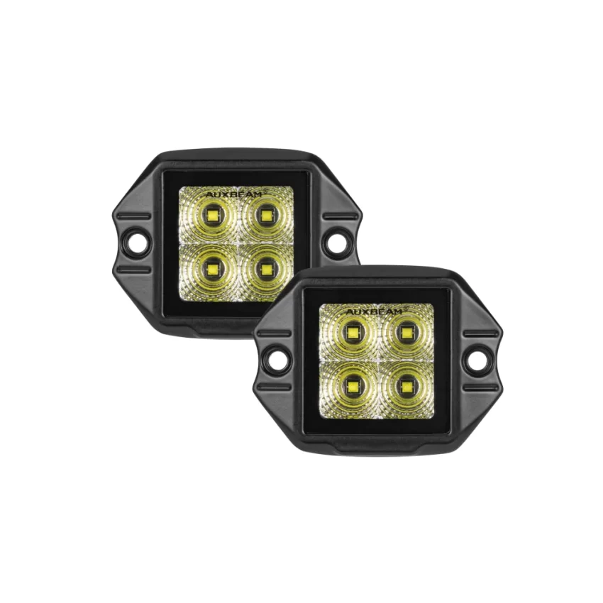 Auxbeam 3.5 Inch 40W Flush Mount LED Pod Light White & Amber Flood Off Road Lights | Auxbeam | Auxbeam Pod Lights