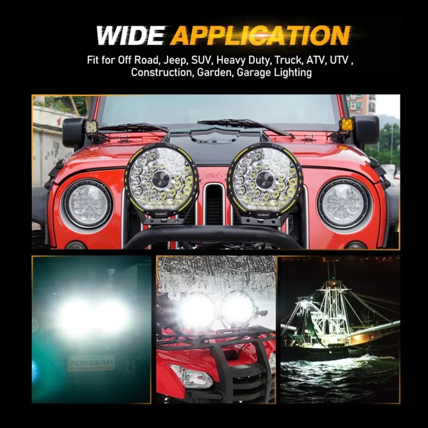 Auxbeam 9 Inch 270W 360-PRO Series LED Driving Lights | Auxbeam LED Driving Lights | Auxbeam - Image 10
