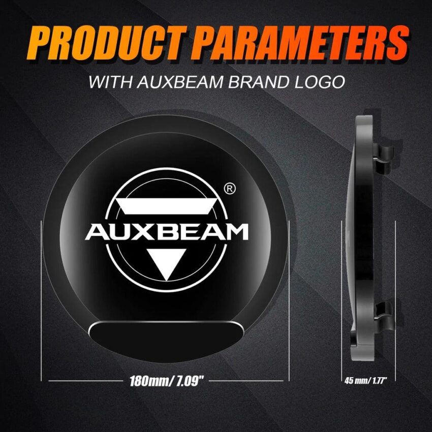 Auxbeam 7 Inch 240W 24000Lumens Black LED Driving Lights | Auxbeam LED Driving Lights | Auxbeam - Image 11
