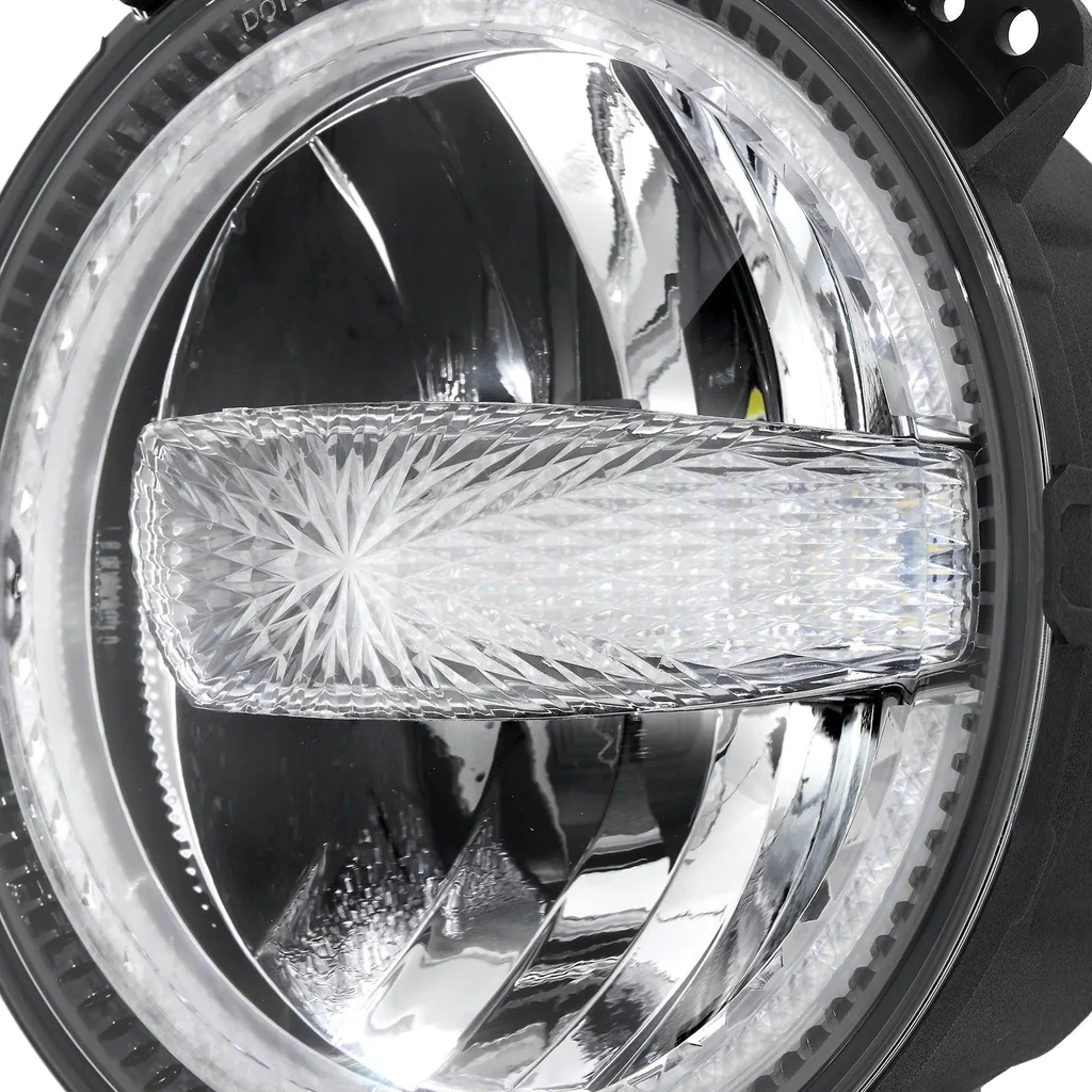 Auxbeam 9 Inch 120W 9000 Lumens LED Headlights With Halo Ring DRL | Auxbeam | Auxbeam LED Headlights Assemblies - Image 13