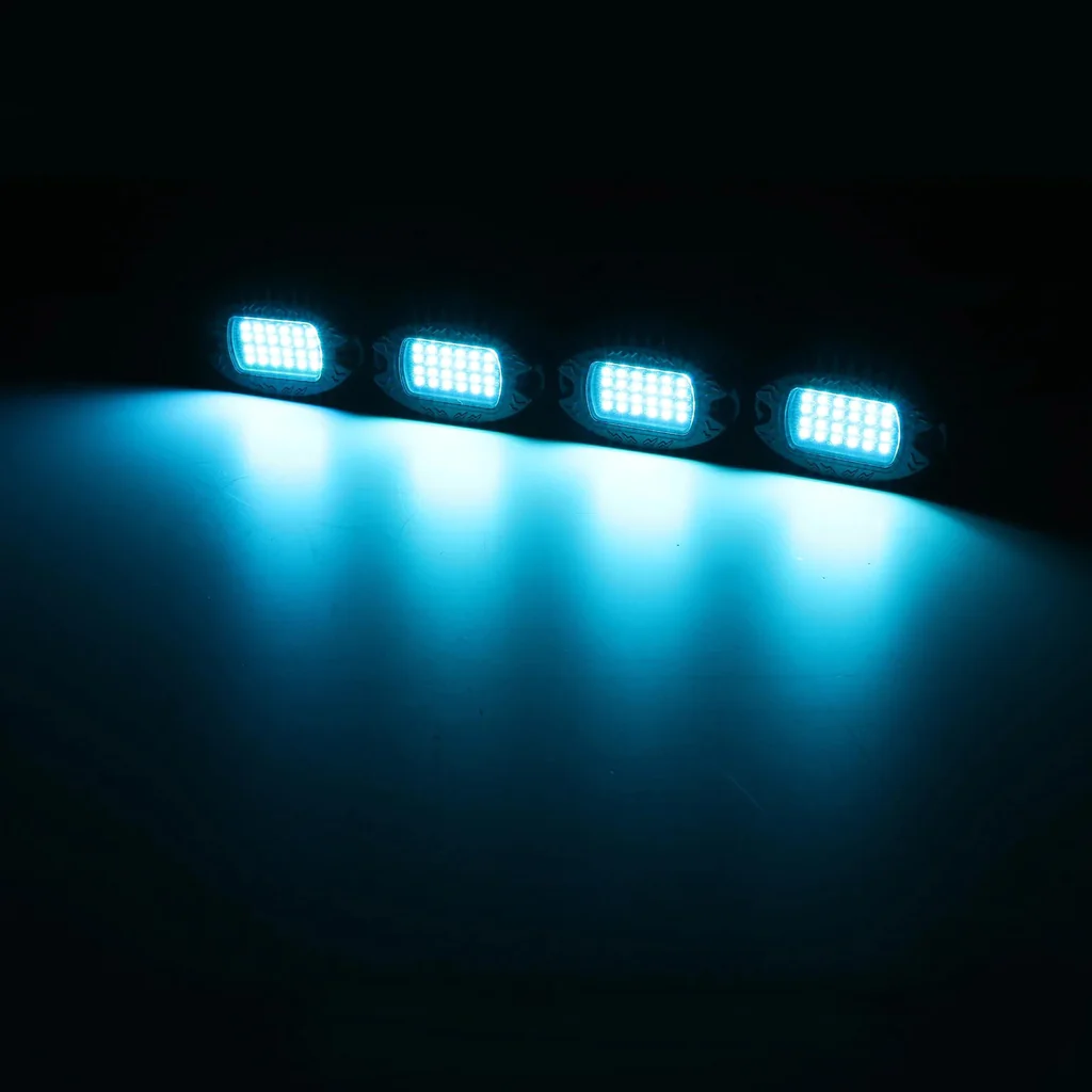 Auxbeam RGBW LED Rock Lights Kit With Bluetooth App & Wireless Remote Control, Multicolor Neon Underglow Lights | Auxbeam | Auxbeam LED Fancy Lights - Image 14
