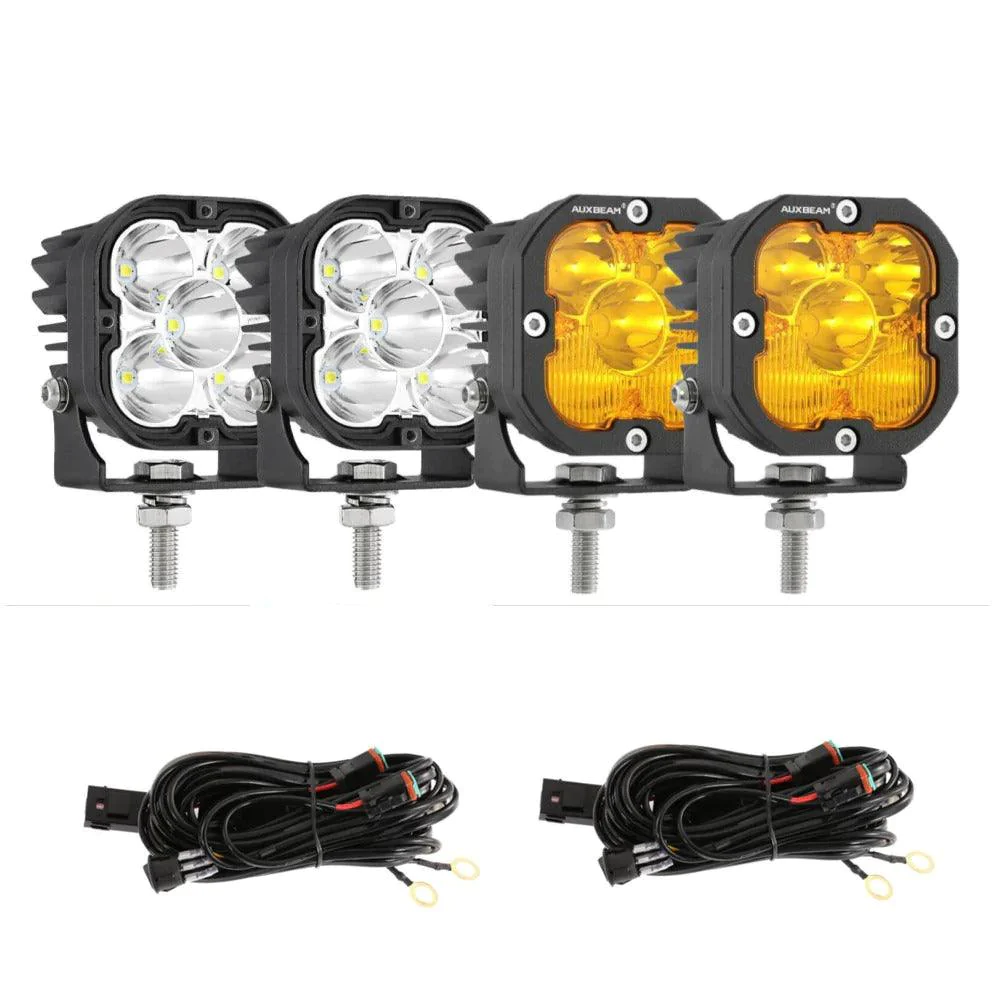 Auxbeam 3 Inch 80W 9600 Lumens LED pod Lights | Auxbeam | Auxbeam Pod Lights - Image 15