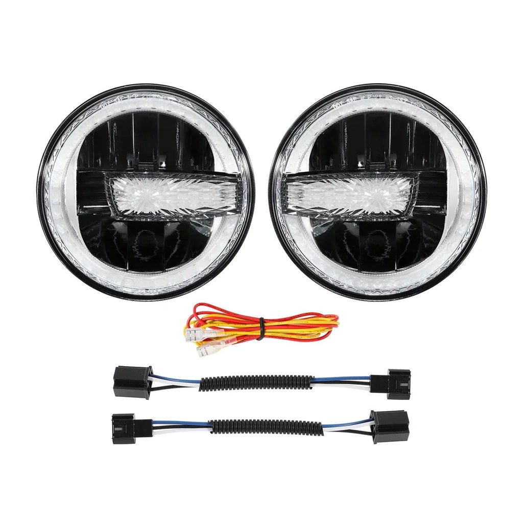 Auxbeam 7 Inch 90W 7000Lumens LED Headlights with Halo Ring DRL | Auxbeam | Auxbeam LED Headlights Assemblies - Image 14