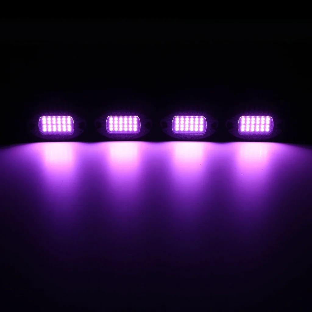 Auxbeam RGBW LED Rock Lights Kit With Bluetooth App & Wireless Remote Control, Multicolor Neon Underglow Lights | Auxbeam | Auxbeam LED Fancy Lights - Image 15