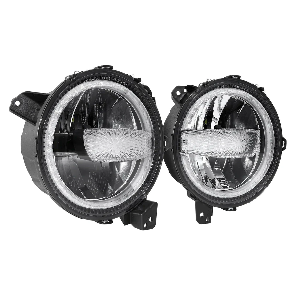 Auxbeam 9 Inch 120W 9000 Lumens LED Headlights With Halo Ring DRL | Auxbeam | Auxbeam LED Headlights Assemblies - Image 16