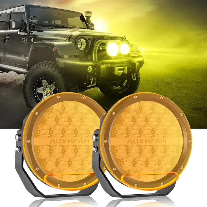 Auxbeam 7 Inch 240W 24000Lumens Black LED Driving Lights | Auxbeam LED Driving Lights | Auxbeam - Image 2