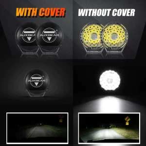 9 Inch Round LED Driving Light Black Cover Light Shield - Image 2