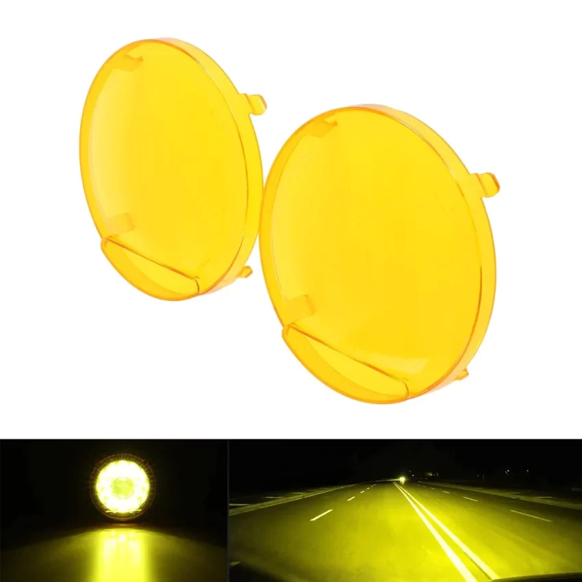 9 Inch Round LED Driving Light Amber Cover Light Shield - Image 3