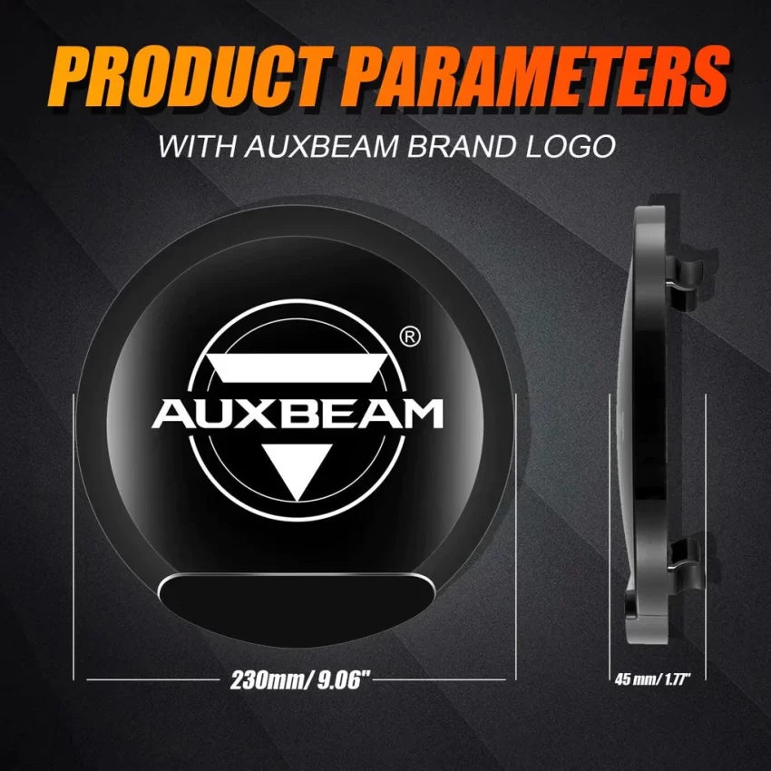 9 Inch Round LED Driving Light Black Cover Light Shield - Image 3