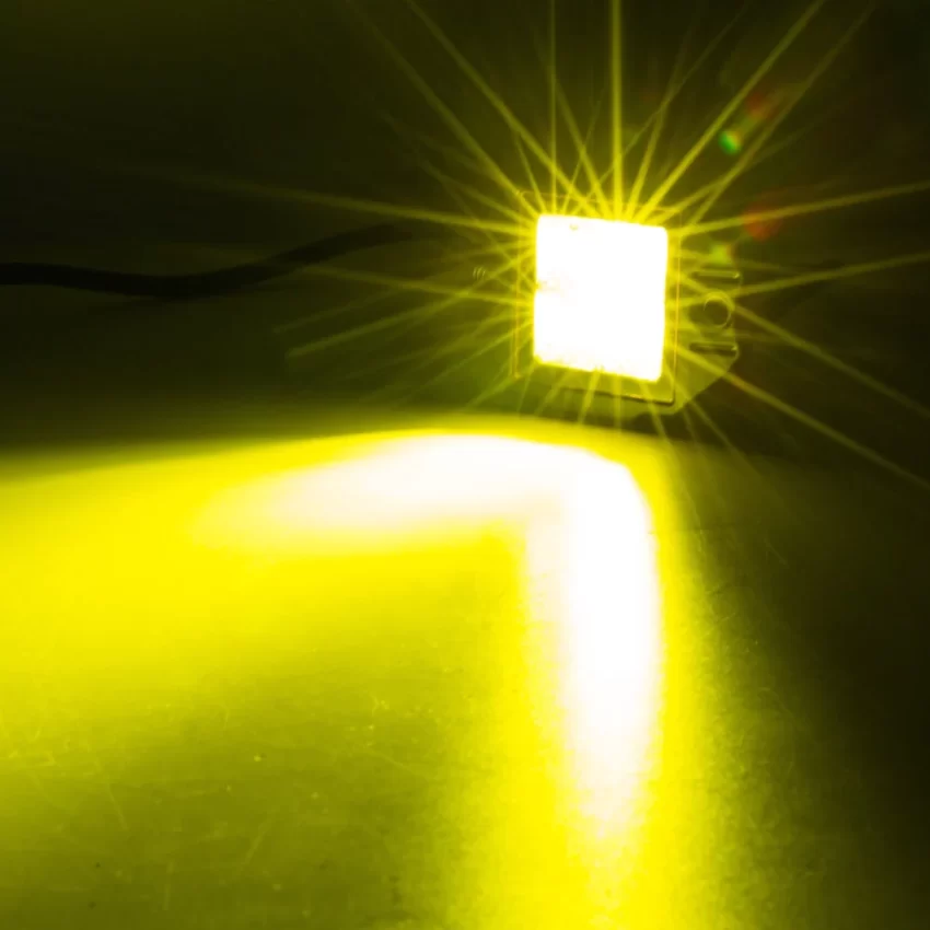 Auxbeam 3.5 Inch 40W Flush Mount LED Pod Light White & Amber Flood Off Road Lights | Auxbeam | Auxbeam Pod Lights - Image 3