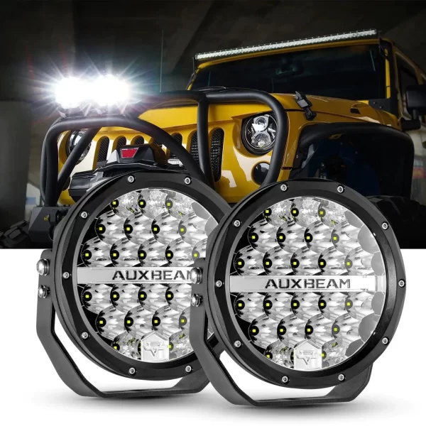 Auxbeam 7 Inch 240W 24000Lumens Black LED Driving Lights | Auxbeam LED Driving Lights | Auxbeam