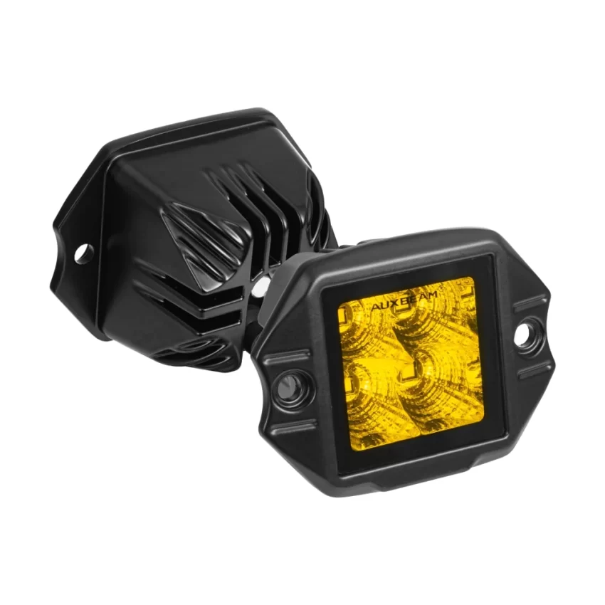 Auxbeam 3.5 Inch 40W Flush Mount LED Pod Light White & Amber Flood Off Road Lights | Auxbeam | Auxbeam Pod Lights - Image 4