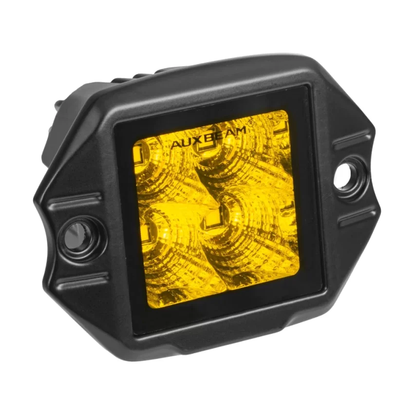 Auxbeam 3.5 Inch 40W Flush Mount LED Pod Light White & Amber Flood Off Road Lights | Auxbeam | Auxbeam Pod Lights - Image 5