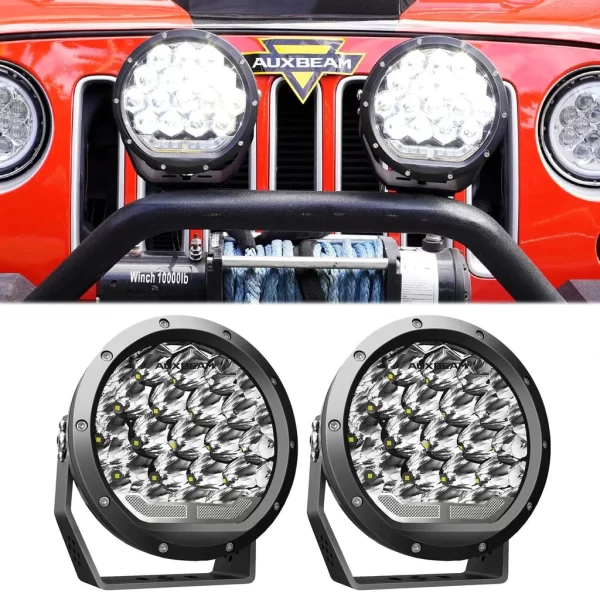 Auxbeam 7 Inch 178W Round Off Road Light Spot Beam LED Driving Lights | Auxbeam LED Driving Lights | Auxbeam