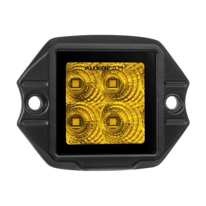 Auxbeam 3.5 Inch 40W Flush Mount LED Pod Light White & Amber Flood Off Road Lights | Auxbeam | Auxbeam Pod Lights - Image 6