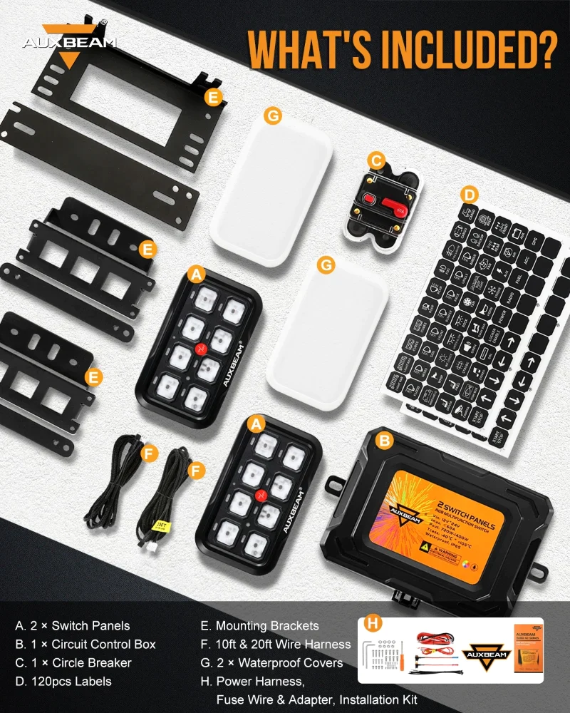 RA80 X2 RGB 8 Gang Switch Panel Kit - (without app) - Image 7