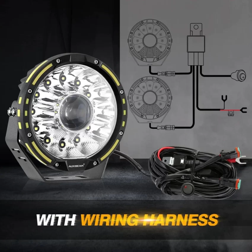 Auxbeam 7 Inch 230W 360-PRO Lens LED Driving Lights | Auxbeam LED Driving Lights | Auxbeam - Image 8