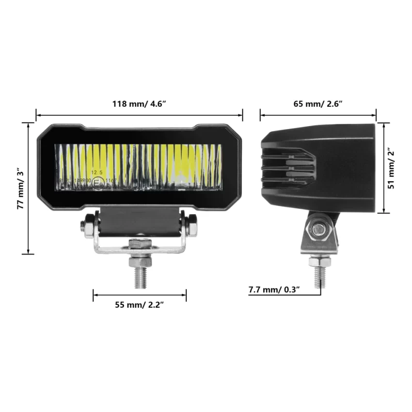 Auxbeam 4.6 Inch 60W 7200LM LED Pod Lights Off Road Driving Lights | Auxbeam | Auxbeam Pod Lights - Image 9