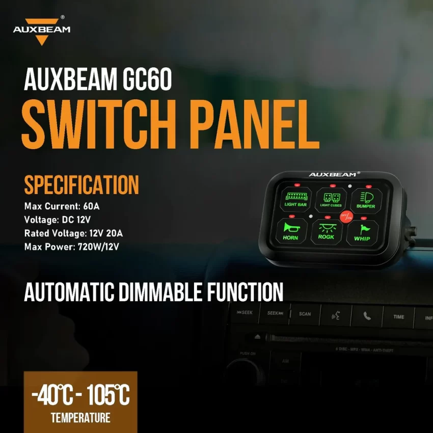 C60 6 Gang LED Switch Panel - Image 8