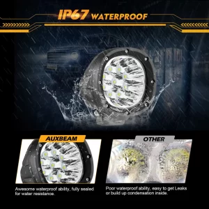 Auxbeam 4 Inch 90W Round Spot White/Amber LED POD Light - Clear Lens | Auxbeam | Auxbeam Auxiliary Lights - Image 9