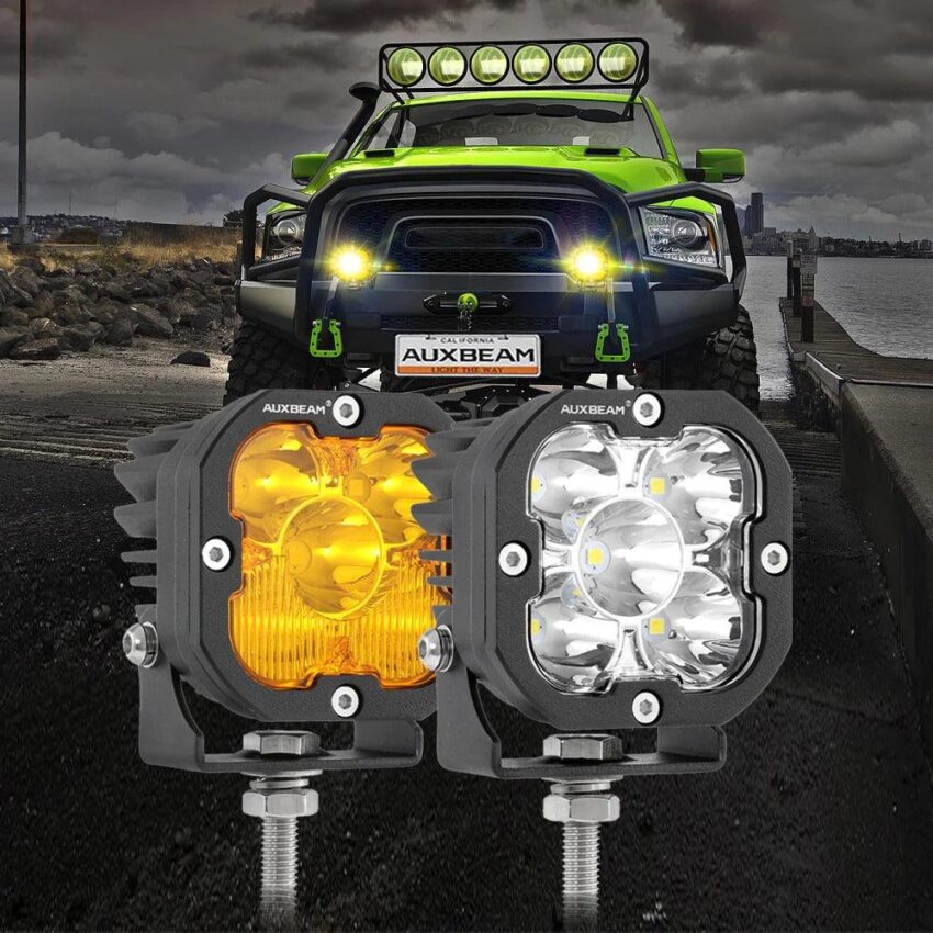 Auxbeam 3 Inch 80W 9600 Lumens LED pod Lights | Auxbeam | Auxbeam Auxiliary Lights - Image 14