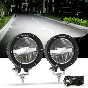 Auxbeam 4 Inch 110W Round OFF Road LED Pod Lights Combo Beam With Wiring Harness | Auxbeam | Auxbeam Auxiliary Lights - Image 2