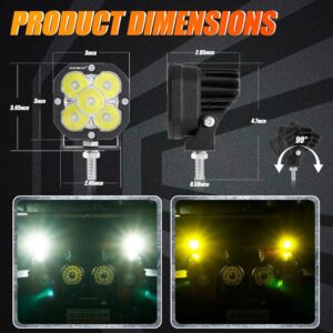 Auxbeam 3 Inch 80W 9600 Lumens LED pod Lights | Auxbeam | Auxbeam Auxiliary Lights - Image 5