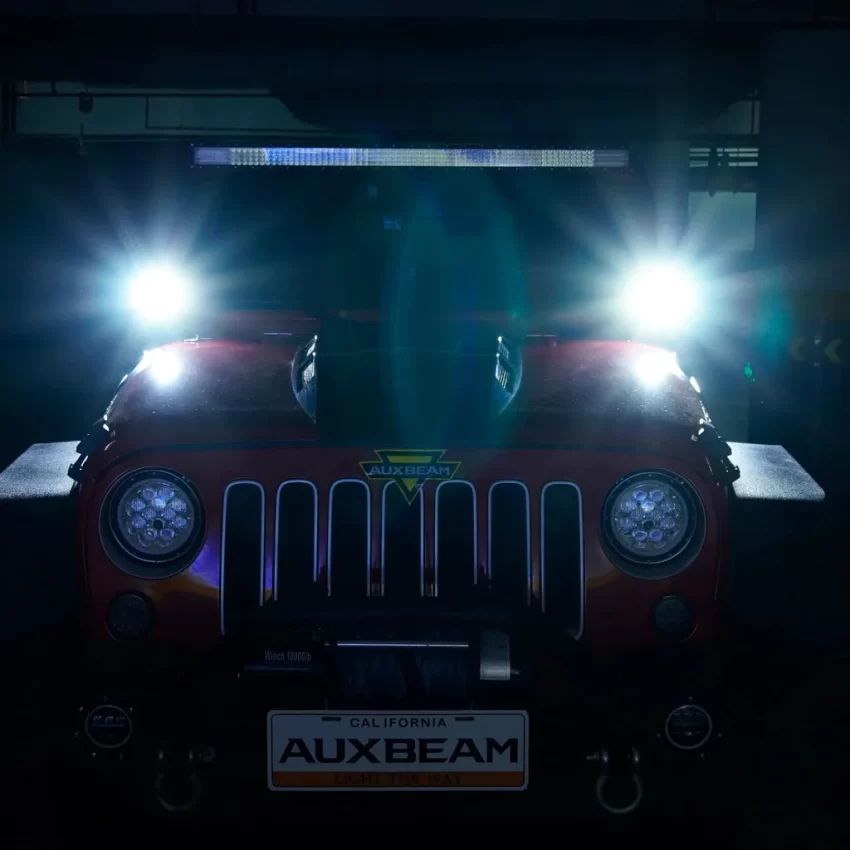 Auxbeam 4 Inch 90W Round Spot White/Amber LED POD Light - Clear Lens | Auxbeam | Auxbeam Auxiliary Lights - Image 6