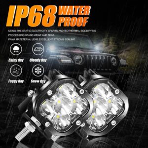 Auxbeam 3 Inch 80W 9600 Lumens LED pod Lights | Auxbeam | Auxbeam Auxiliary Lights - Image 8
