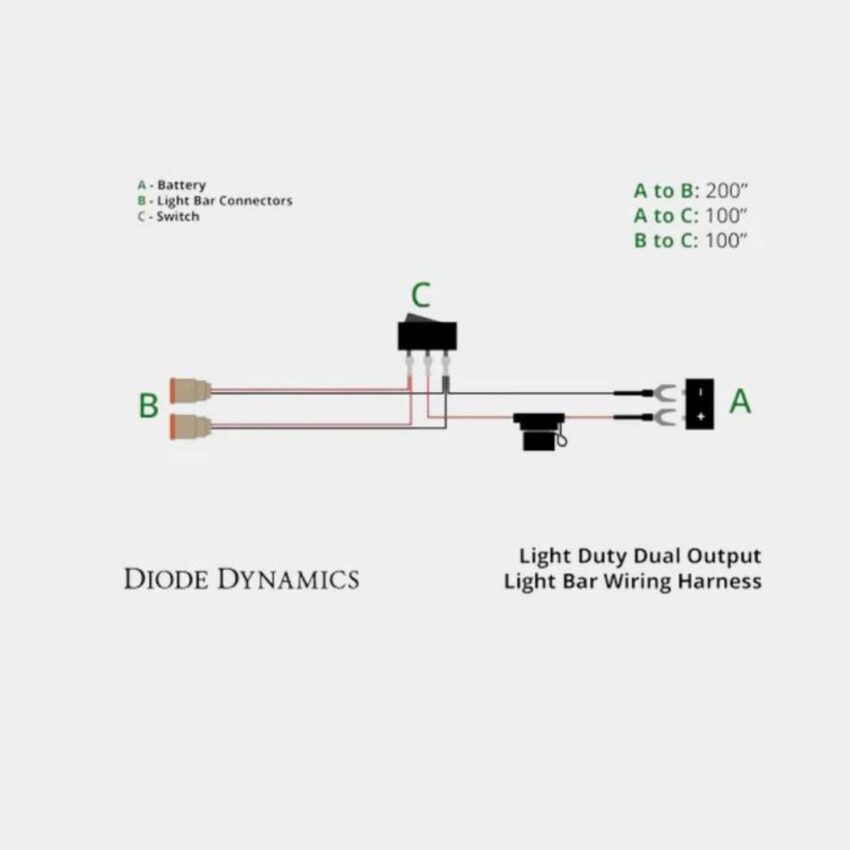 Diode Dynamics Light Duty Dual Output 2-Pin Offroad Wiring Harness - Diode Dynamics | Diode Dynamics | Diode Dynamics Auxiliary Lights - Image 4