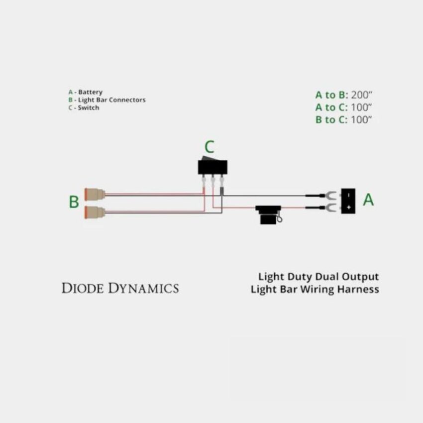 Diode Dynamics Light Duty Dual Output 2-Pin Offroad Wiring Harness | Diode Dynamics - Image 4
