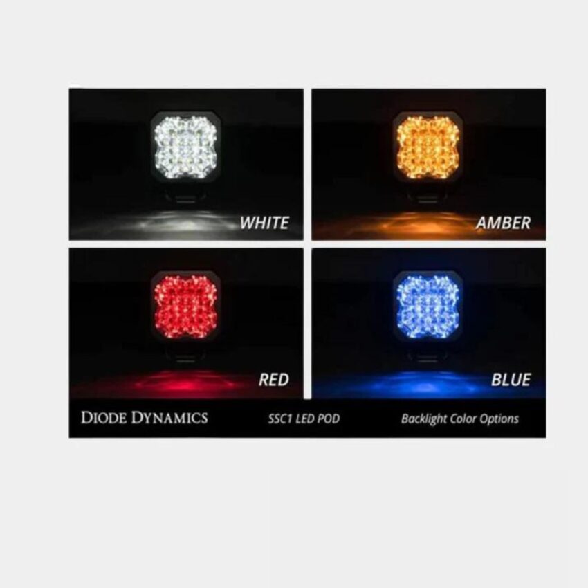 Diode Dynamics Stage Series 1" White Pro Backlit LED Pod (pair) - Diode Dynamics | Diode Dynamics | Diode Dynamics Auxiliary Lights - Image 6