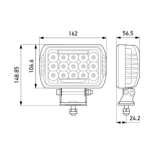 Hella Value Fit 450 LED Drivng Beam Single Pc | Hella LED Driving Lights | Hella - Image 2